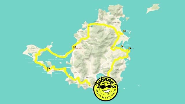 Island route map for Johnny's ATVs, St Maarten